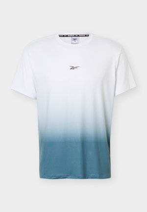 Reebok, SPEED OMBRE - T-shirt imprimé - white/midnight tide
