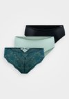 JEMMA BRIEF 3 PACK - Hlače - green/black