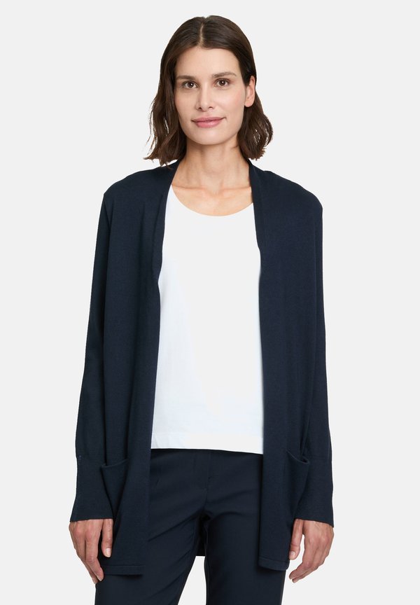 MIT KANTEN - Strickjacke - dunkelblau