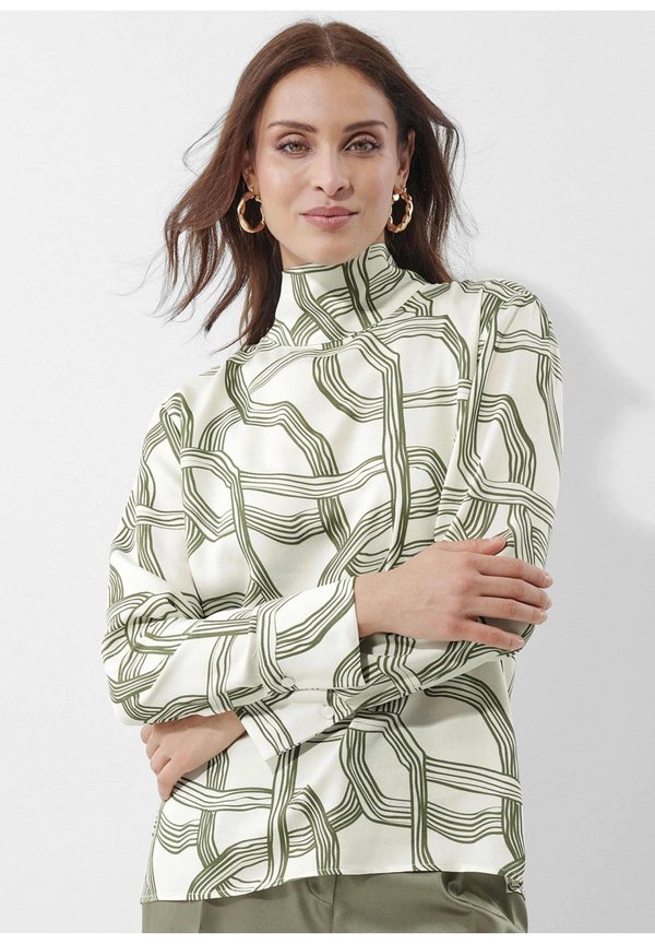 Bluse - ecru   olive