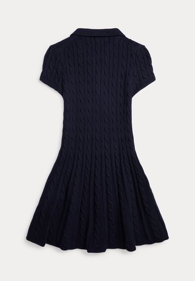 Polo Ralph Lauren CABLE-KNIT COTTON POLO SWEATER DRESS 7-14Y - Strickkleid - navy