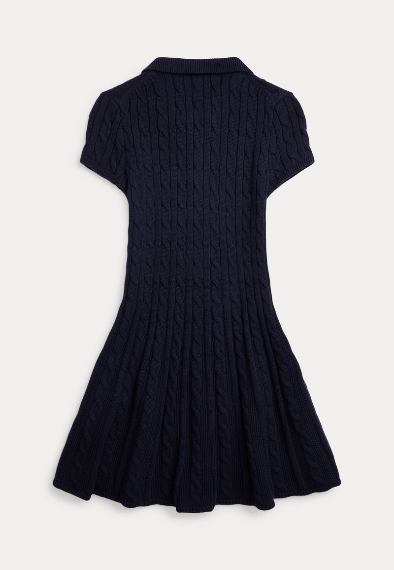 Polo Ralph Lauren CABLE-KNIT COTTON POLO SWEATER DRESS 7-14Y - Jumper dress  - navy/blue