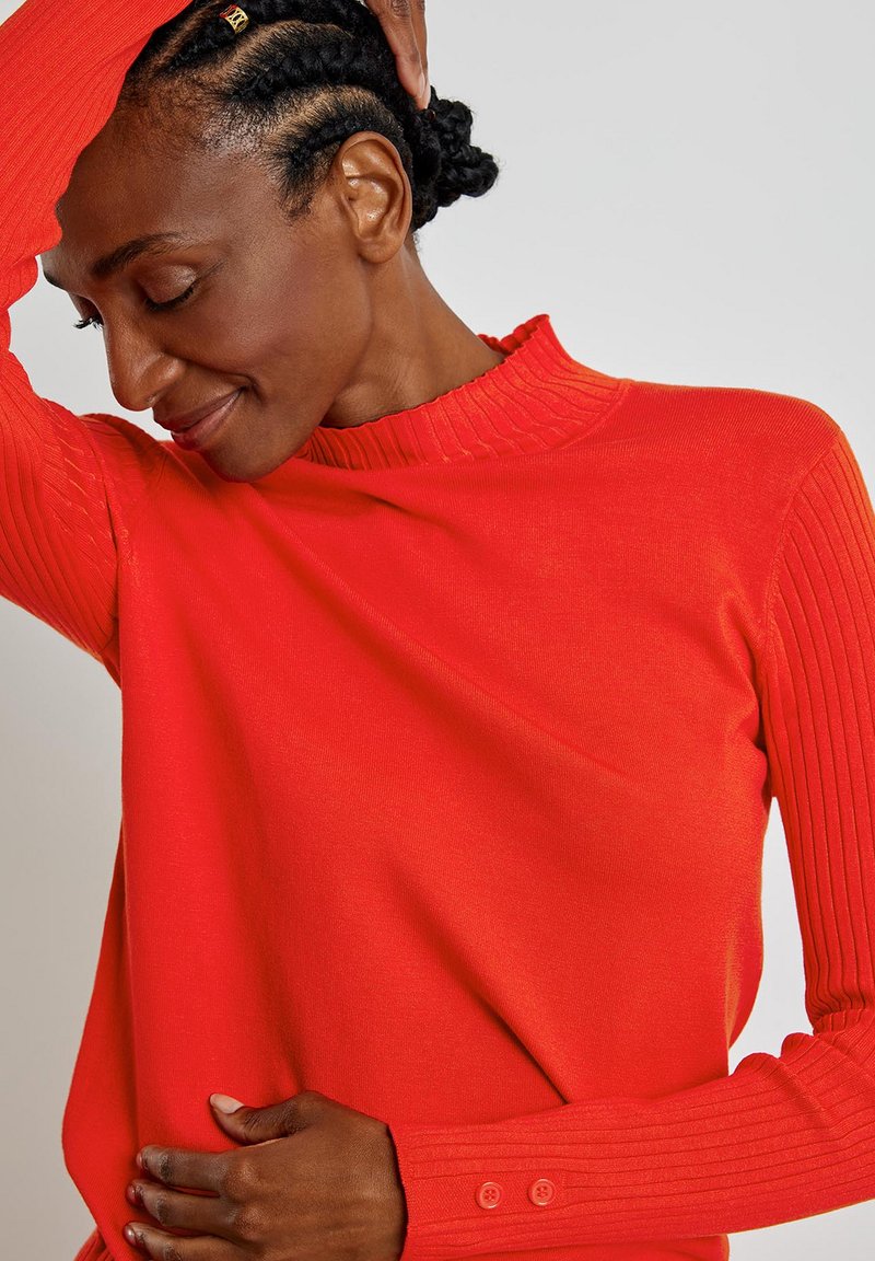 Damen Strickjacken | Gerry Weber Strickpullover chili/rot - KY53761 Damen Strickjacken | Gerry Weber Strickpullover chili/rot - KY53761