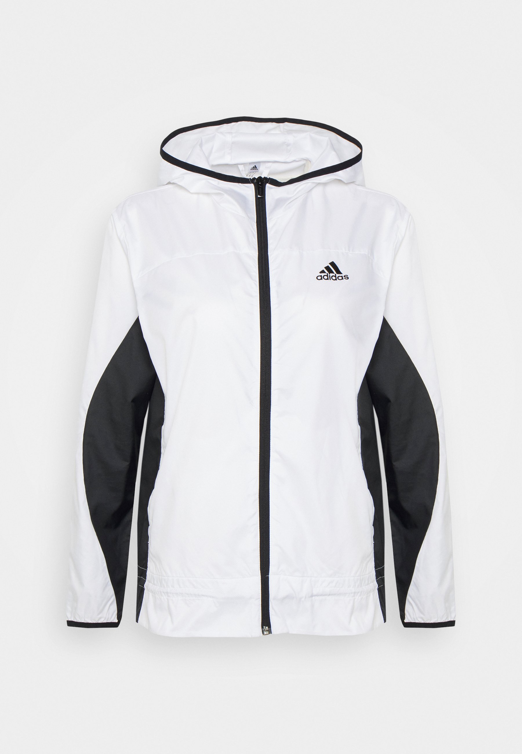 Adidas Aeroready Logo Running Windbreaker - Black/White