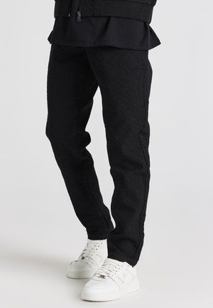 REPEAT JACQUARD-LOGO DENIM  - Vaqueros slim fit - black