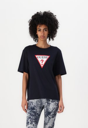Guess Jeans ICONIC  - Print T-shirt - daring ocean
