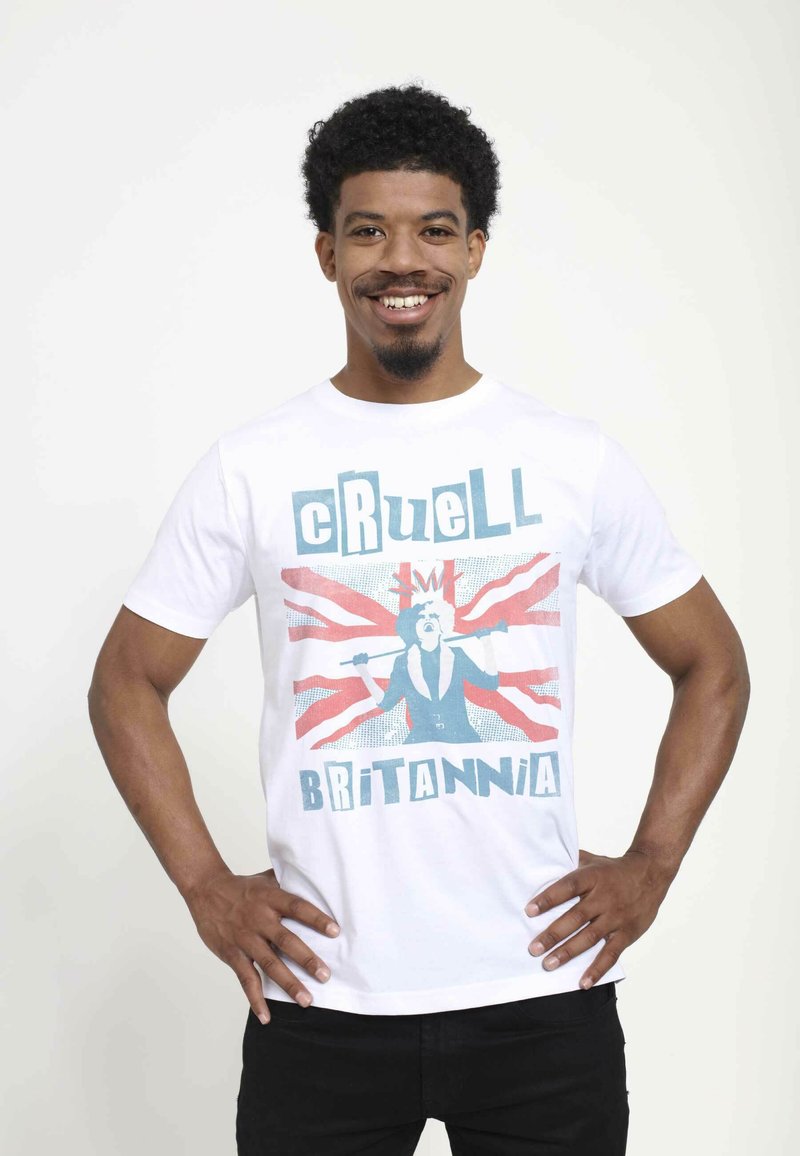 Disney DNCA CRUELL BRITANNIA UNISEX - Camiseta estampada - white
