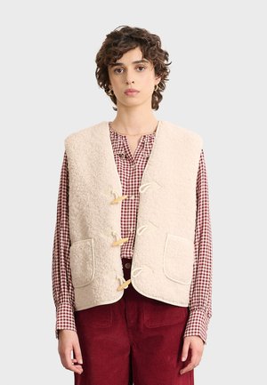 POLETTE - Strukirani kaput - off white