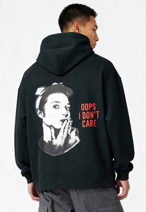 OOPS I DONT CARE UNISEX - Pulover s kapuco - black