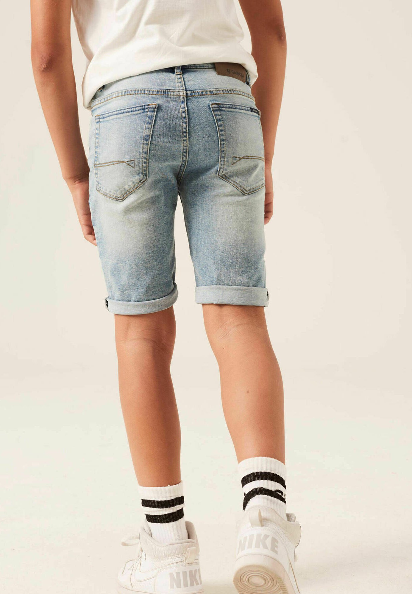 Garcia TAVIO - Jeans Shorts - bleached/bleached denim - Zalando.de