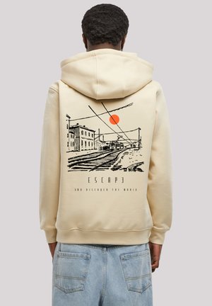 ESCAPE DISCOVER THE WORLD TOWN TRAIN STATION - Hoodie - sand