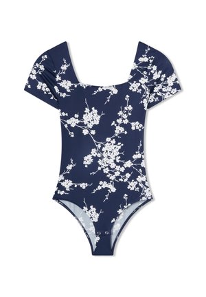 Terranova, SCOLLO QUADRATO FLOREALE - T-shirt con stampa - var blu scuro