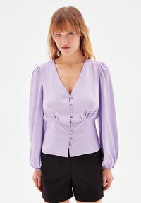 adL - BUTTON FRONTED  V-NECK - Blouse - lilac Thumbnail Image 1