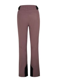 Weiche, dehnbare lange Hosen in Mauve mit einem gesteppten Bund, schwarzen Akzenten an den Seiten und einem geraden Bein Design für Komfort und Beweglichkeit.