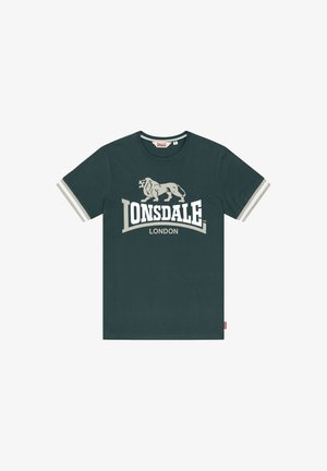 Lonsdale, LONSDALE HERREN T-SHIRT NORMALE PASSFORM KERGORD - T-shirt imprimé - dark green white light green