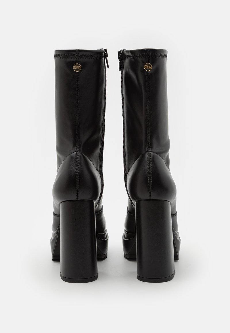 Bottines à Talons Iacqueline Riu - Taille 39 - Noir Suédine Avec Insertion Maille - Neuf Avec Emballage
