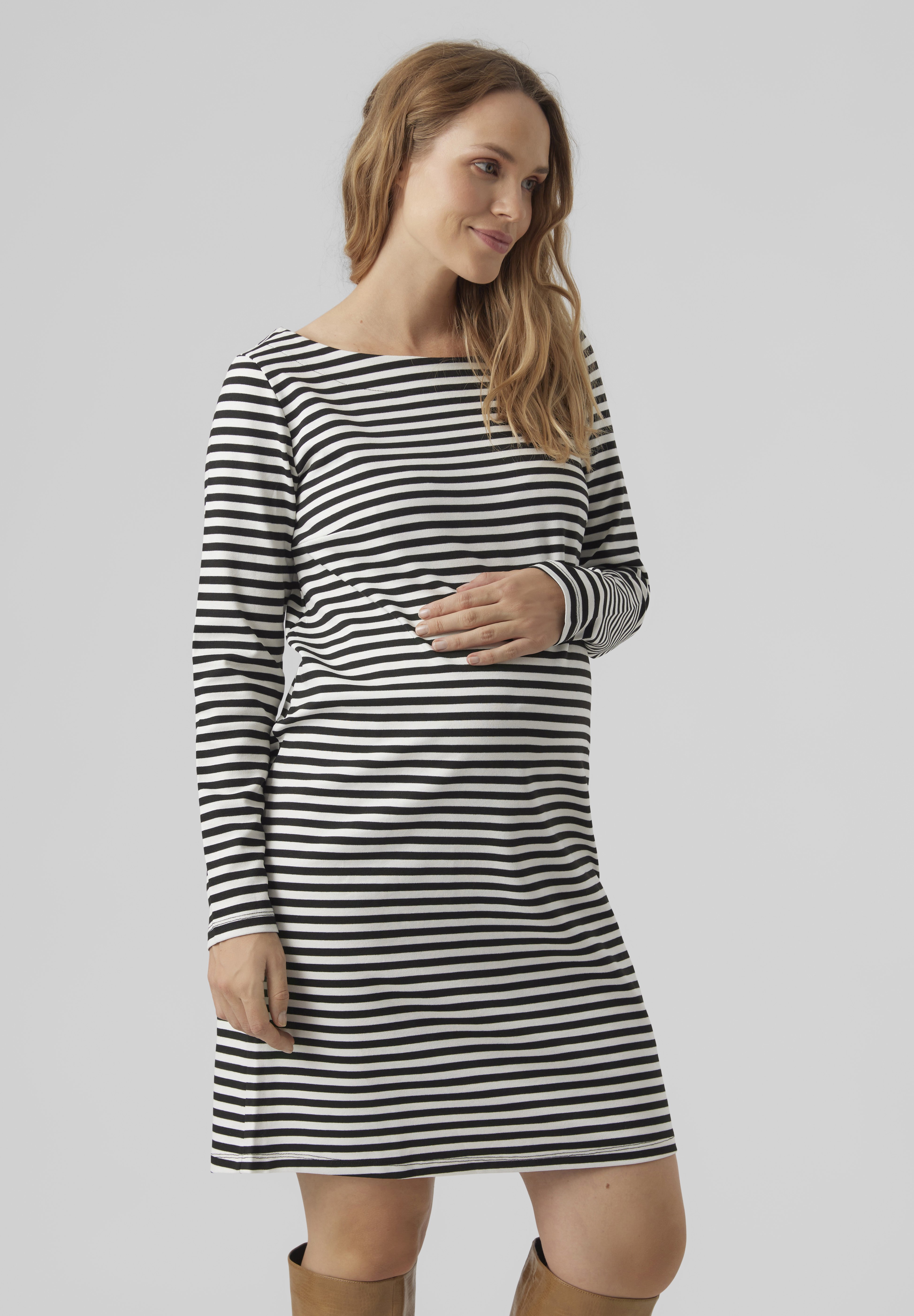 MAMALICIOUS Damen Tunika Umstandsmode - Mlaletta S/S Jersey Mit Spitzensaum