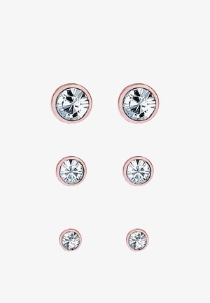 Elli SPARKLING STACK - MIT KRISTALLEN VON SWAROVSKI® - Ohrringe - rose gold-coloured