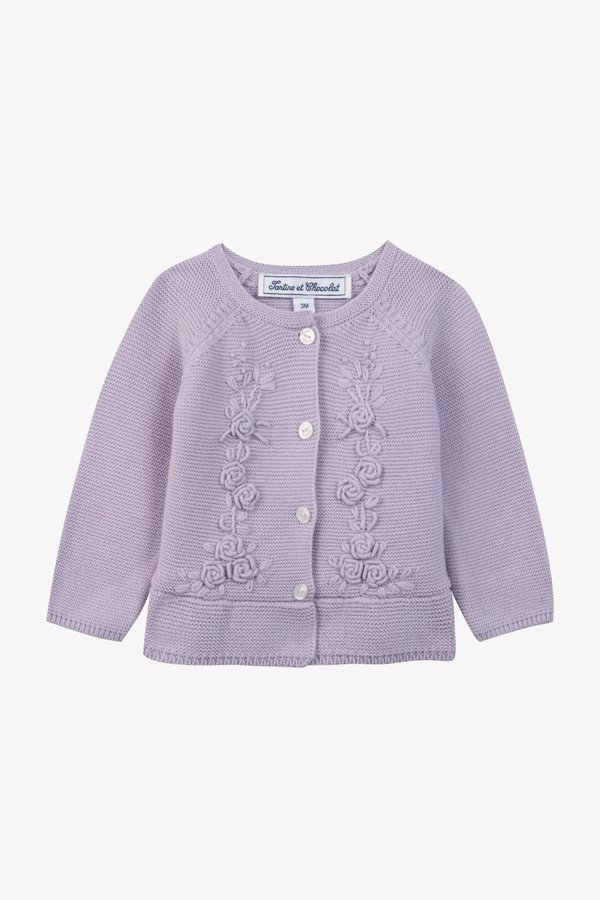 CARDIGAN - Cardigan - llila chiné