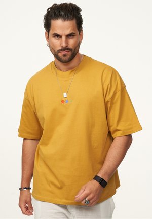 T-Shirt print - mustard