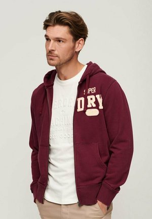 VINTAGE ATHLETIC ZIP - Sweater met rits - rich burgundy