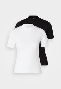 2 PACK - Tricou basic - white/black