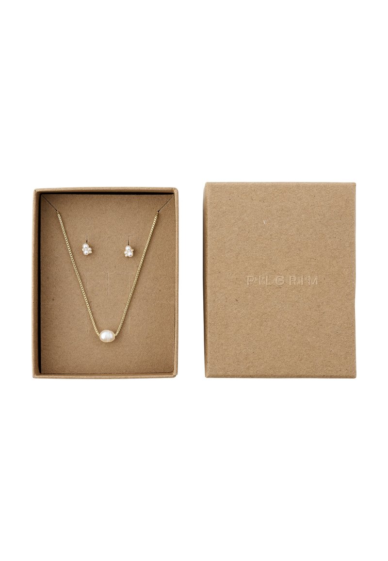 Pilgrim ALAYAH NECKLACE & STUD EARRINGS SET - Naušnice - gold-coloured