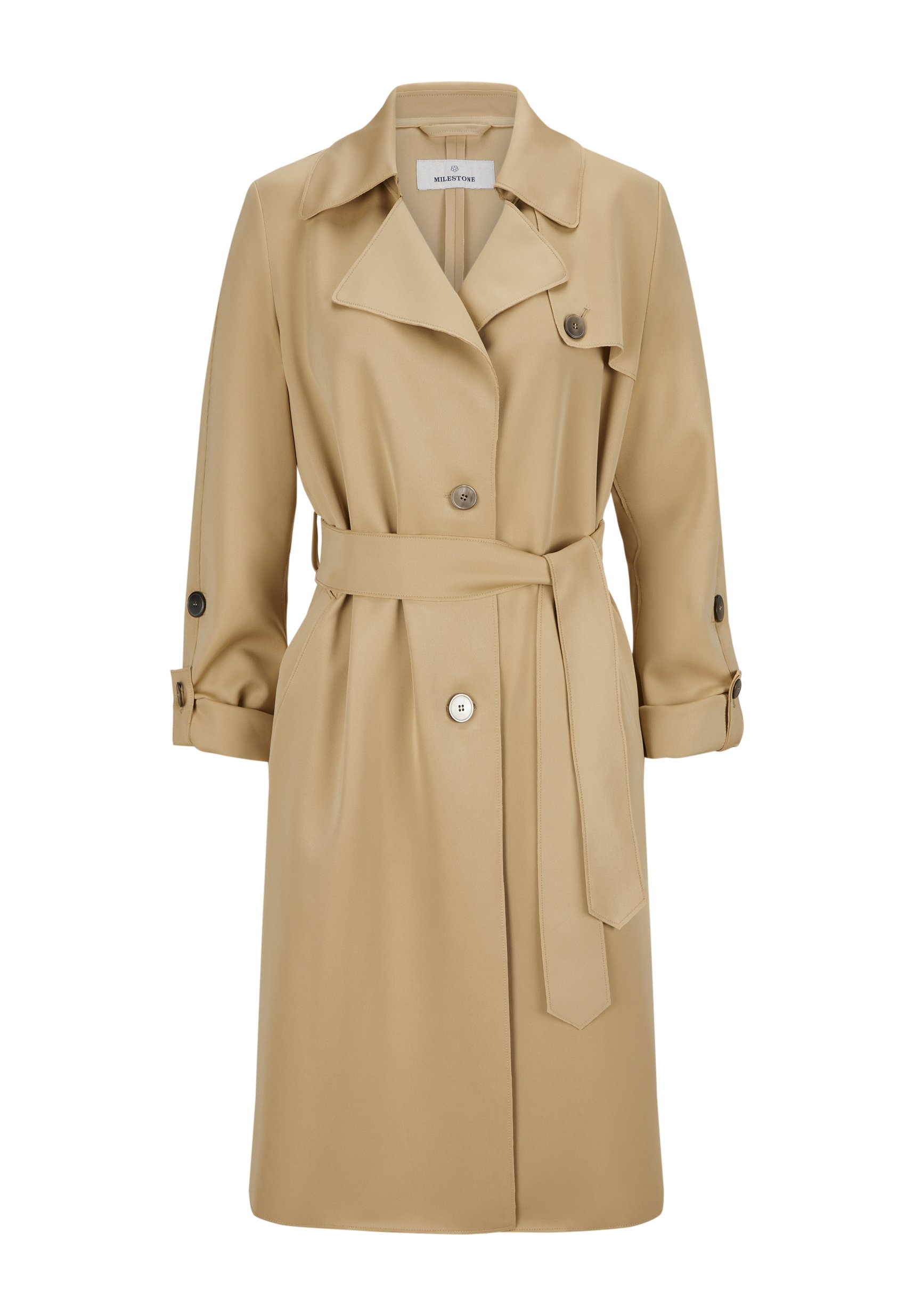 Trenchcoat Beige Trench Coat Braun UNZIP ME Trenchcoat • Bone