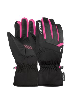 Gloves - blck blck melang pink glo