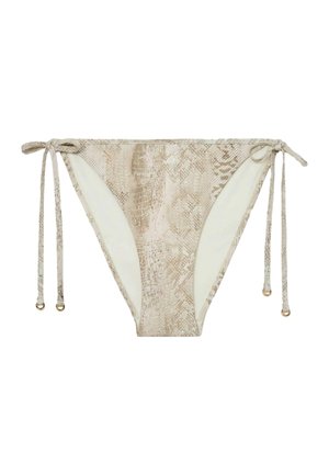 Reiss, REGULAR FIT - THIA SNAKE-PRINT SIDE-TIE BIKINI BOTTOMS - Bikinibroekje - taupe brown print