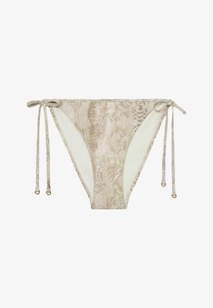 Reiss, REGULAR FIT - THIA SNAKE-PRINT SIDE-TIE BIKINI BOTTOMS - Bas de bikini - taupe brown print