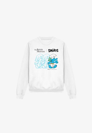 Cotton Soul, THE SMURFS X BRITISH MUSEUM EGYPTIAN WALK - Sweatshirt - white