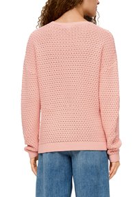 QS MIT MUSTER - Strickpullover - papaya