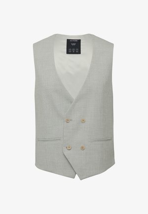 s.Oliver BLACK LABEL, PURE DOPPELREIHIGE AUS KARIERTEM STRETCH - Anzugweste - grau