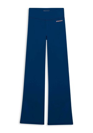 WITH HIGH WAIST AND BESOM POCKET - Leggings - blue