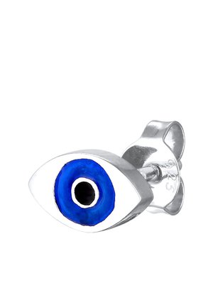 SINGLE  EVIL EYE SYMBOL EMAILLE - Boucles d'oreilles - silberfarben