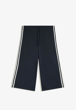 Bershka, CONTRAST SIDE-STRIPE CAPRIS- TROUSERS - Šortky - dark blue