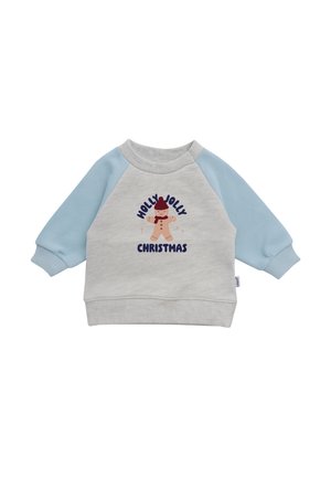 Sweatshirt - hellblau-grau melange