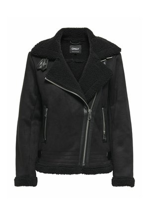 ONLY ONLNEWDIANA AVIATOR - Chaqueta de cuero sintético - black