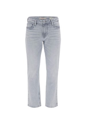 Heledhalli teksarihmid sirge sääre disainiga, viis taskut ja kergelt pleekinud tekstuuriga. Tagumise vööosa peal on logo silt.