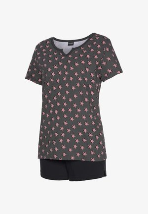 LASCANA, LASCANA SHORTY SET - Pyjama set - schwarz-gemustert