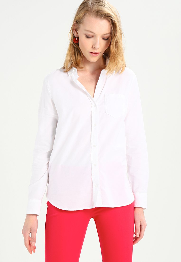 GAP FITTED BOYFRIEND Buttondown blouse optic white/grey Zalando.ie