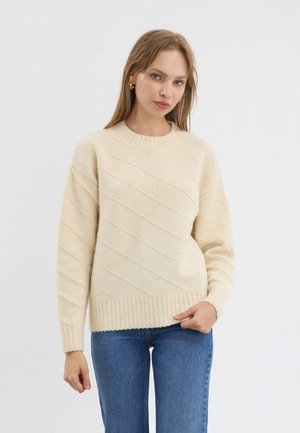 Strikkegenser - off-white