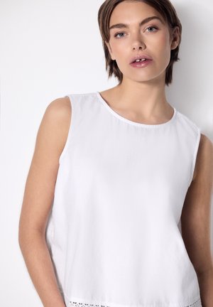 Street One Studio, BLUSENTOP MIT TAPE-DETAIL AM SAUM - Camicetta - white