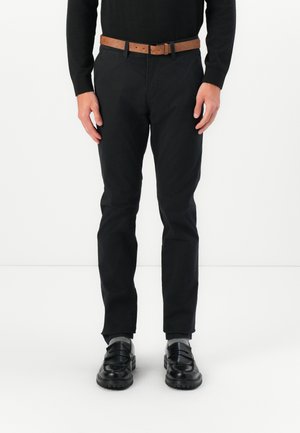SLIM WITH BELT - Chinos - black