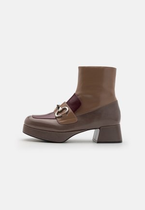PREPSTER - Platform ankle boots - taupe/wine/dark
