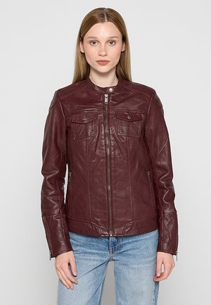 BAMINA - Lederjacke - oxblood
