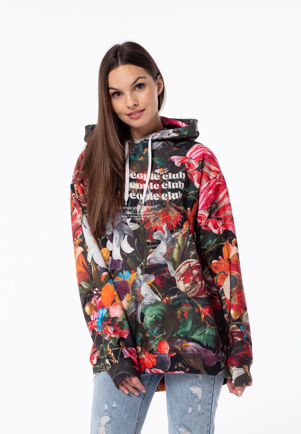 GUGU Miss GO LUCKY PEOPLE CLUB OVERSIZE Hoodie black