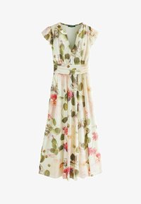 Sélectionné, cream white tropical print