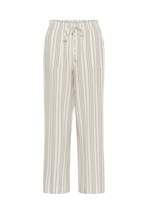 Kaffe KAMILIA - Bukser - chalk   chinchilla stripe